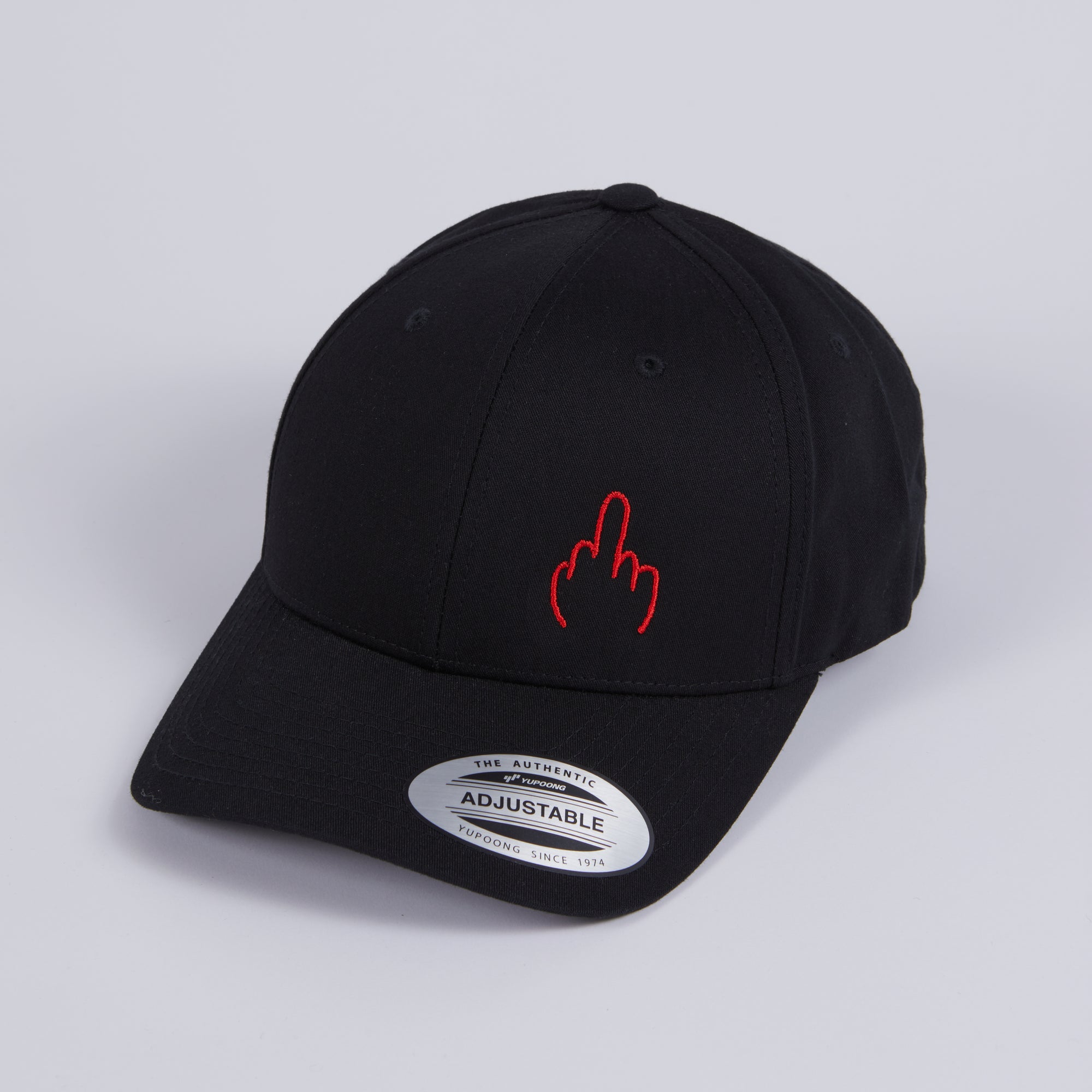 Casquette "baseball" noire "Fuck" rouge