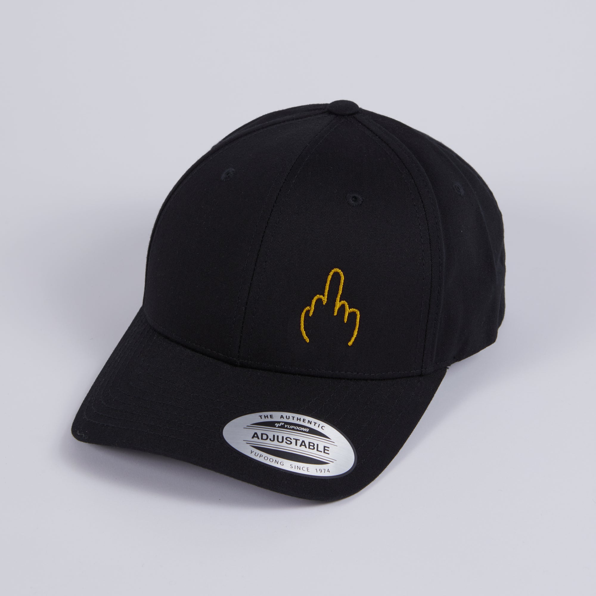 Casquette "baseball" noire "Fuck" jaune