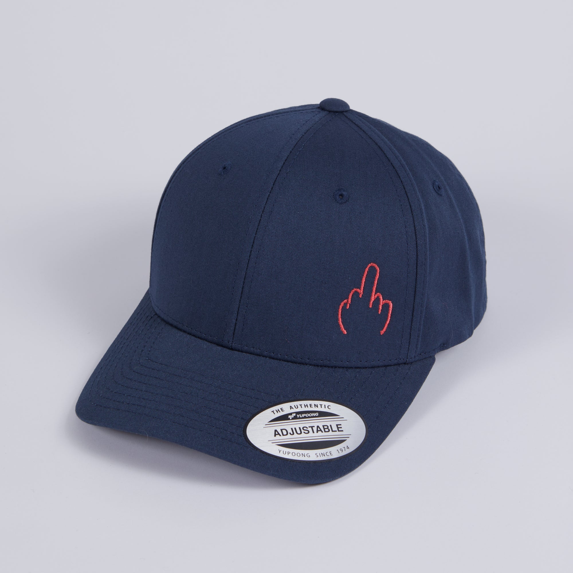 Casquette "baseball" navy "Fuck" rouge