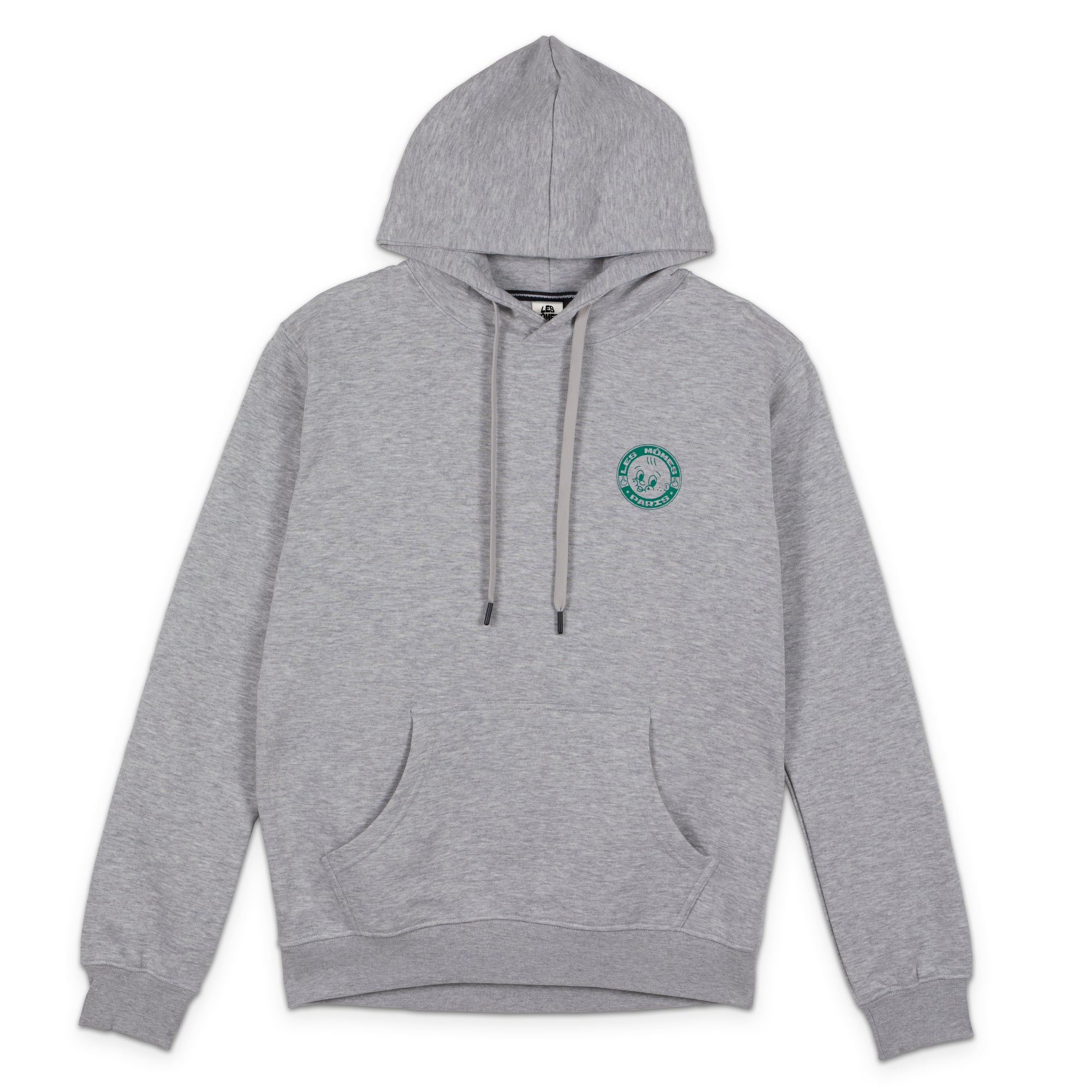 Hoodie gris "Fuck" vert