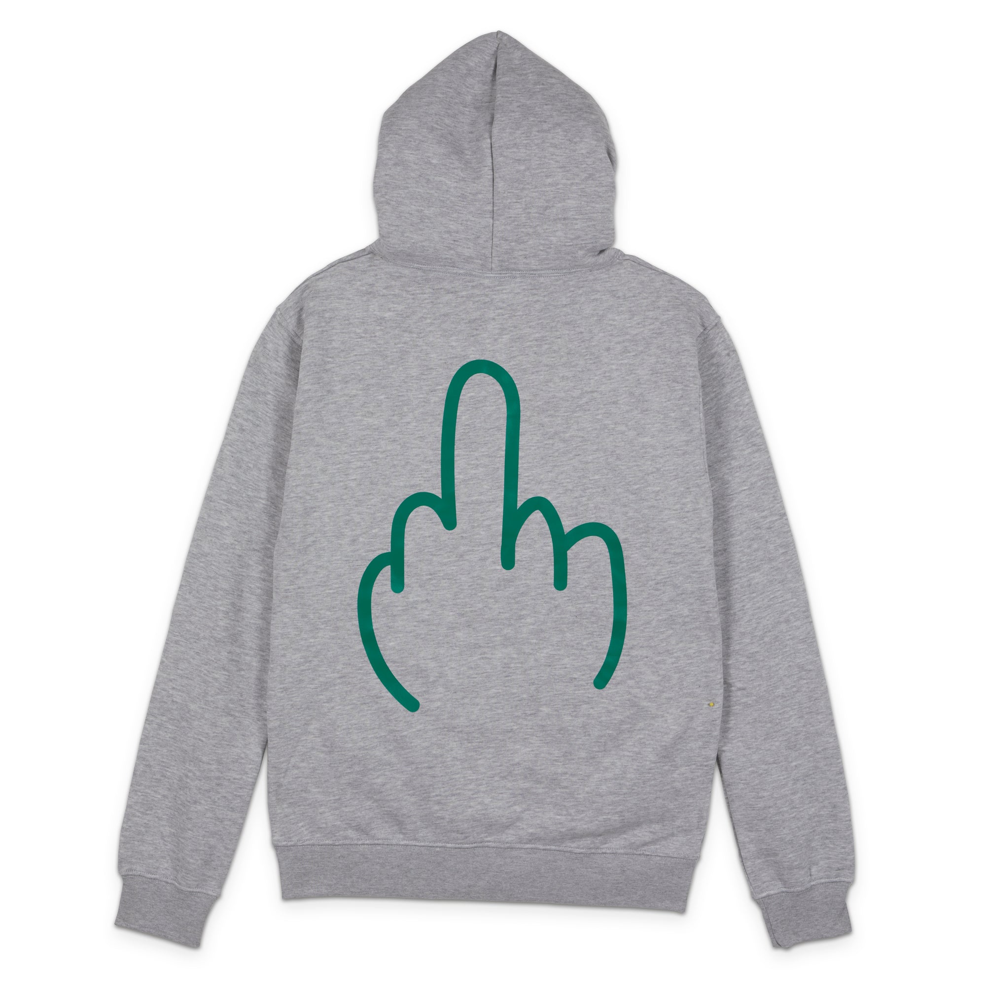 Hoodie gris "Fuck" vert