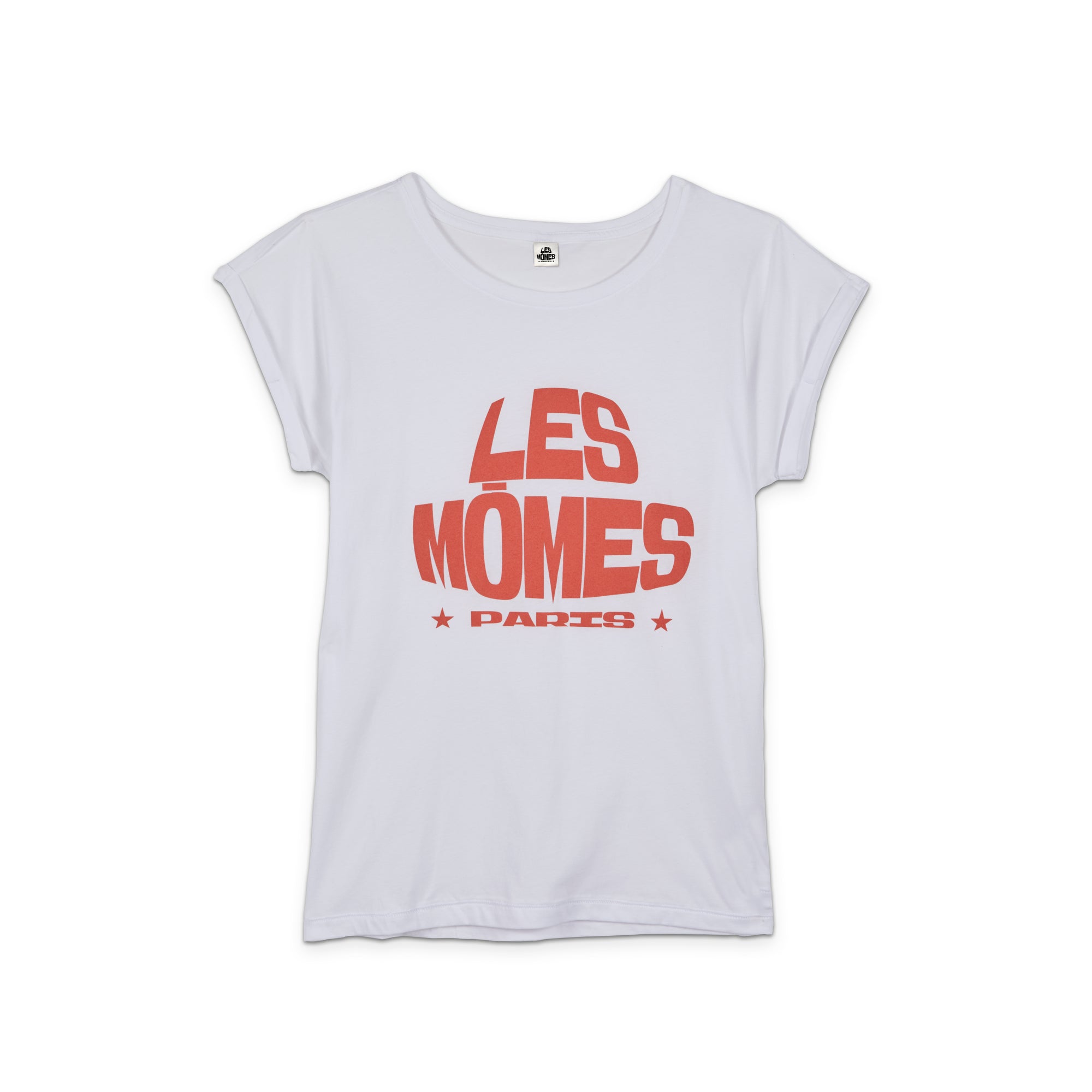 T-shirt blanc pour femme à manches courtes